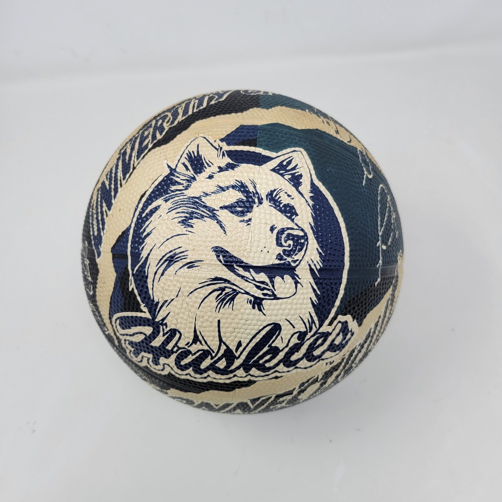 Vintage UConn‎ Huskies Mini Basketball Fotoball Sports University of Connecticut